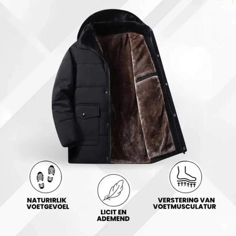 ThermoMax | Heren-hoodie Voor de Winter β Dikke, Casual Windbreaker  Met Zakken