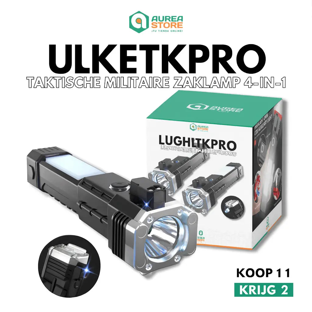 LightingPro  Militaire Tactische Zaklamp 4 IN 1