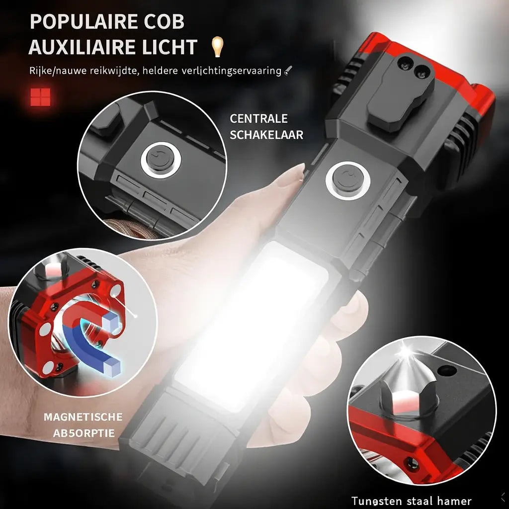 LightingPro  Militaire Tactische Zaklamp 4 IN 1