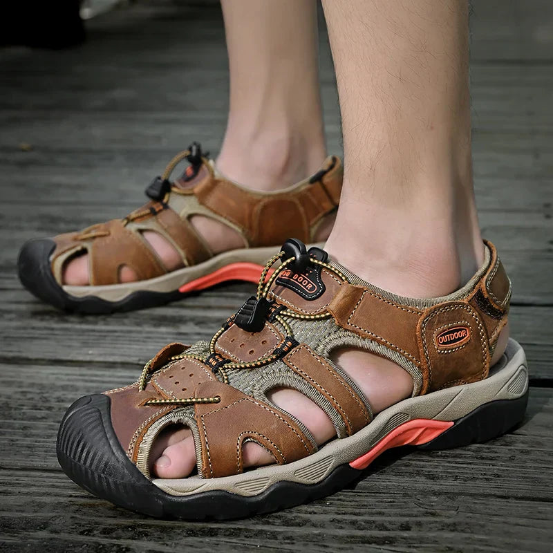 Heren Sandalen van Echt Leer Gladiator