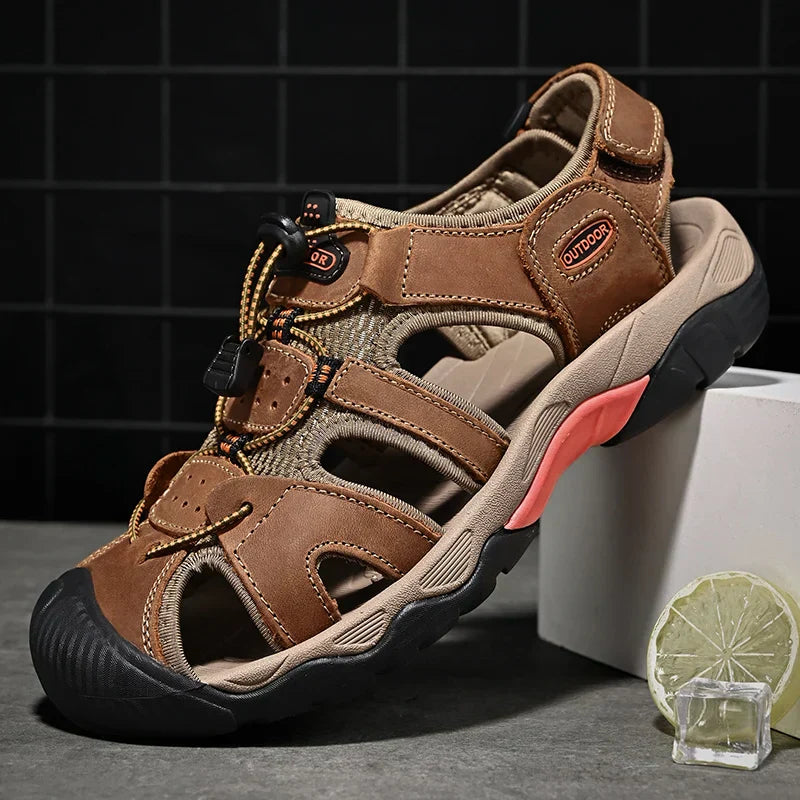 Heren Sandalen van Echt Leer Gladiator