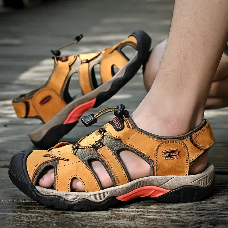Heren Sandalen van Echt Leer Gladiator