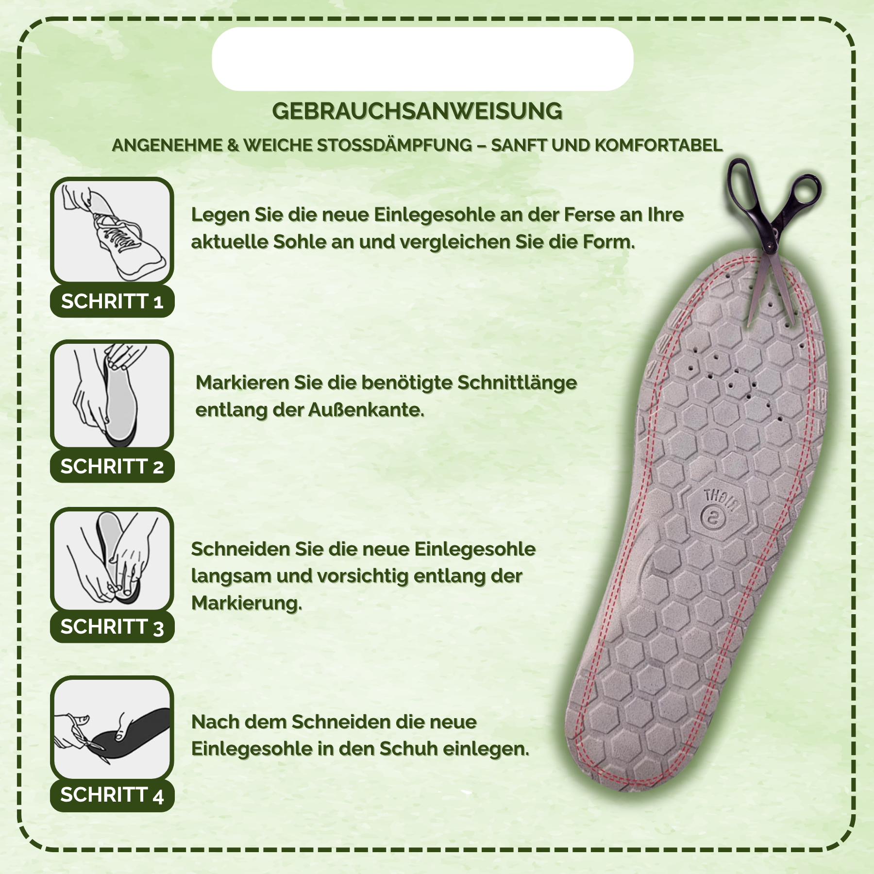 Comfort-inlegzolen voor pijnverlichting