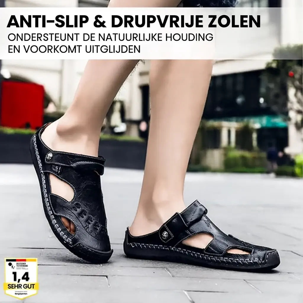 OrthoFlex Leren Sandalen | RusticWalk