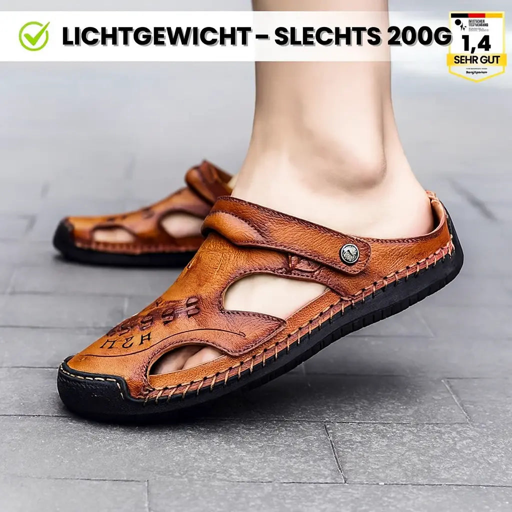 OrthoFlex Leren Sandalen | RusticWalk