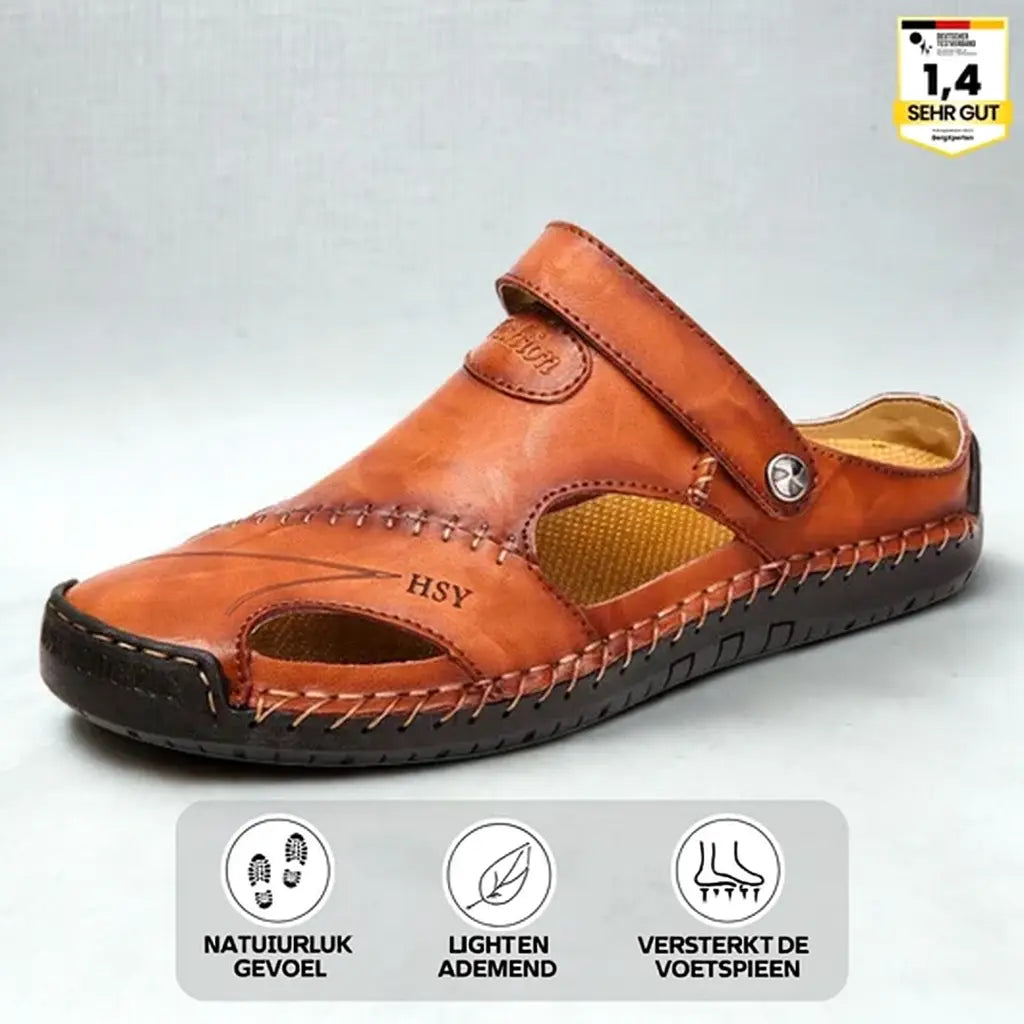 OrthoFlex Leren Sandalen | RusticWalk