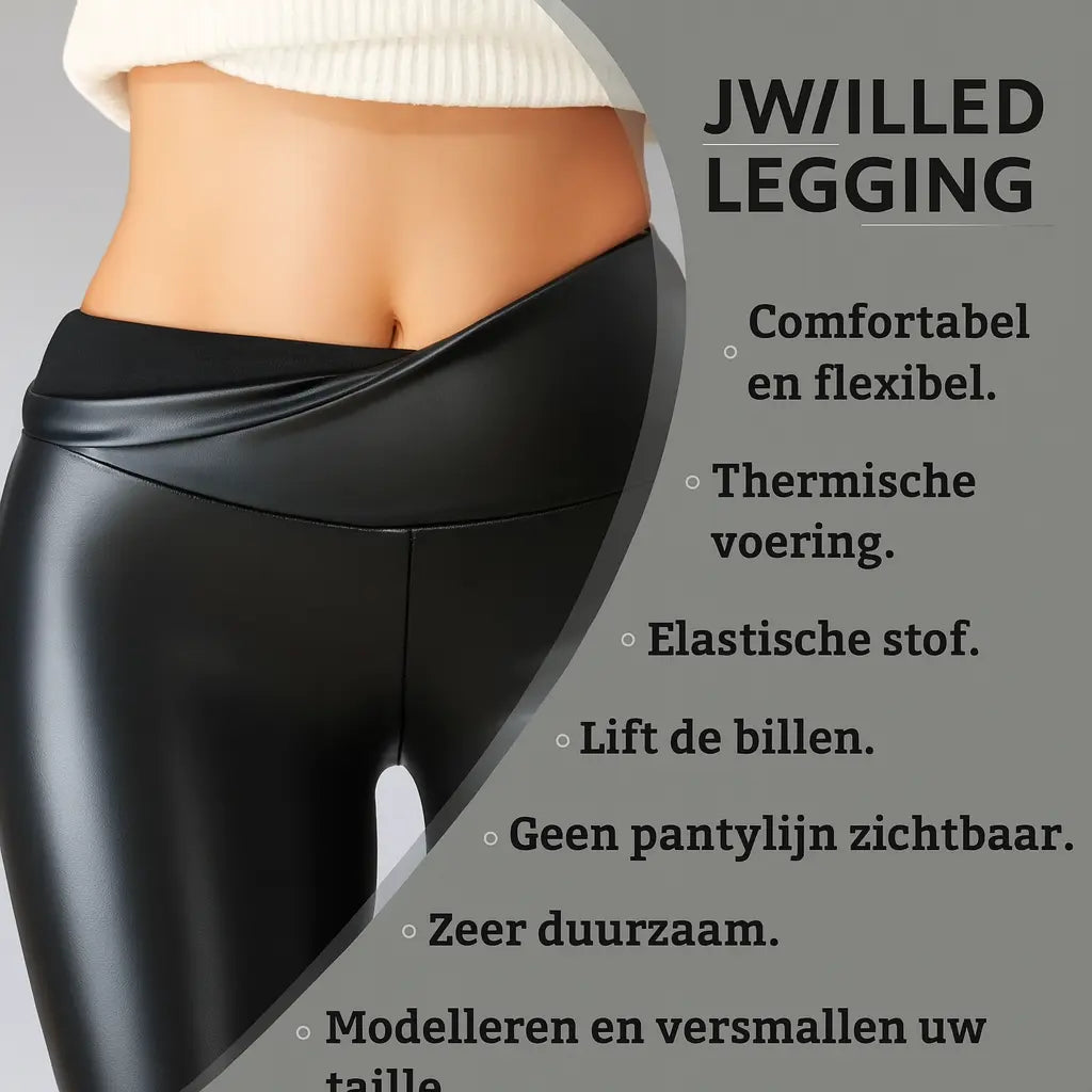 CurveLux | Legging in Fluweelachtig Leer