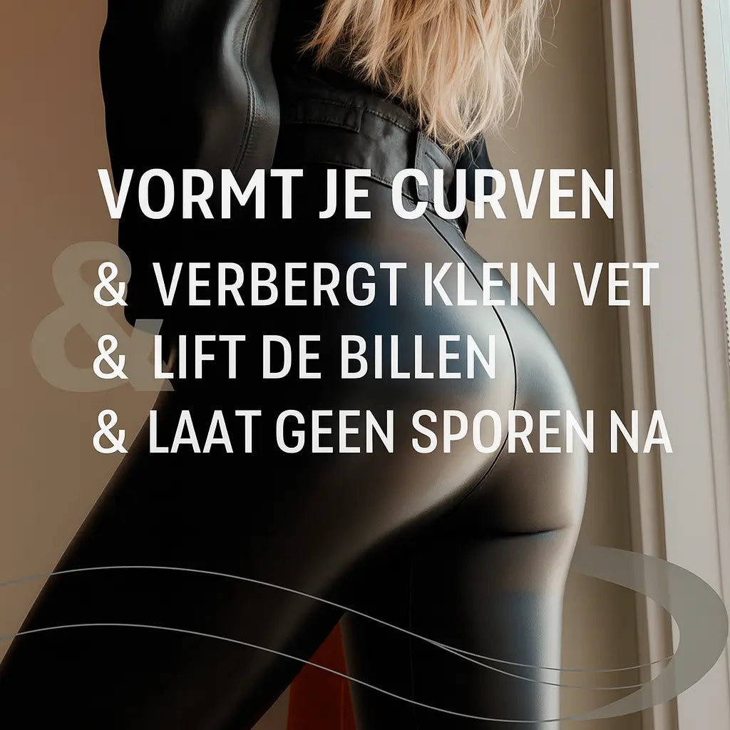 CurveLux | Legging in Fluweelachtig Leer