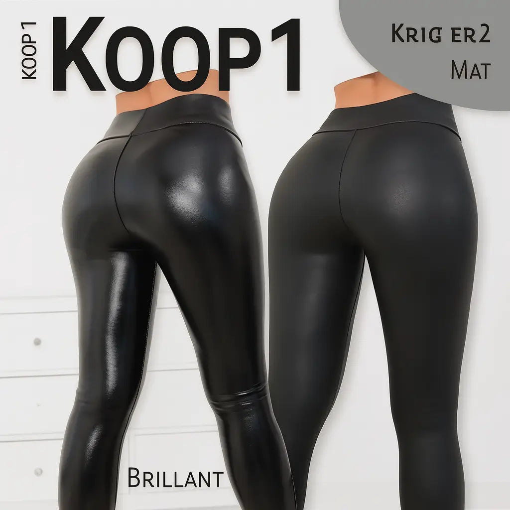 CurveLux | Legging in Fluweelachtig Leer