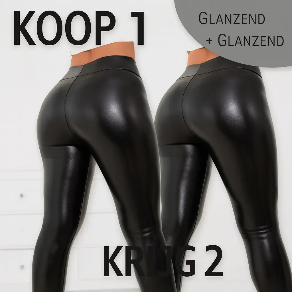 CurveLux | Legging in Fluweelachtig Leer