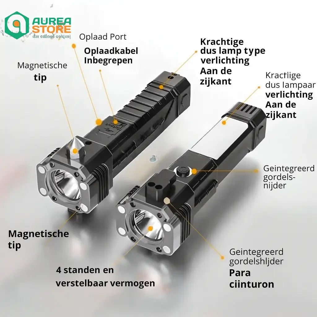 LightingPro  Militaire Tactische Zaklamp 4 IN 1