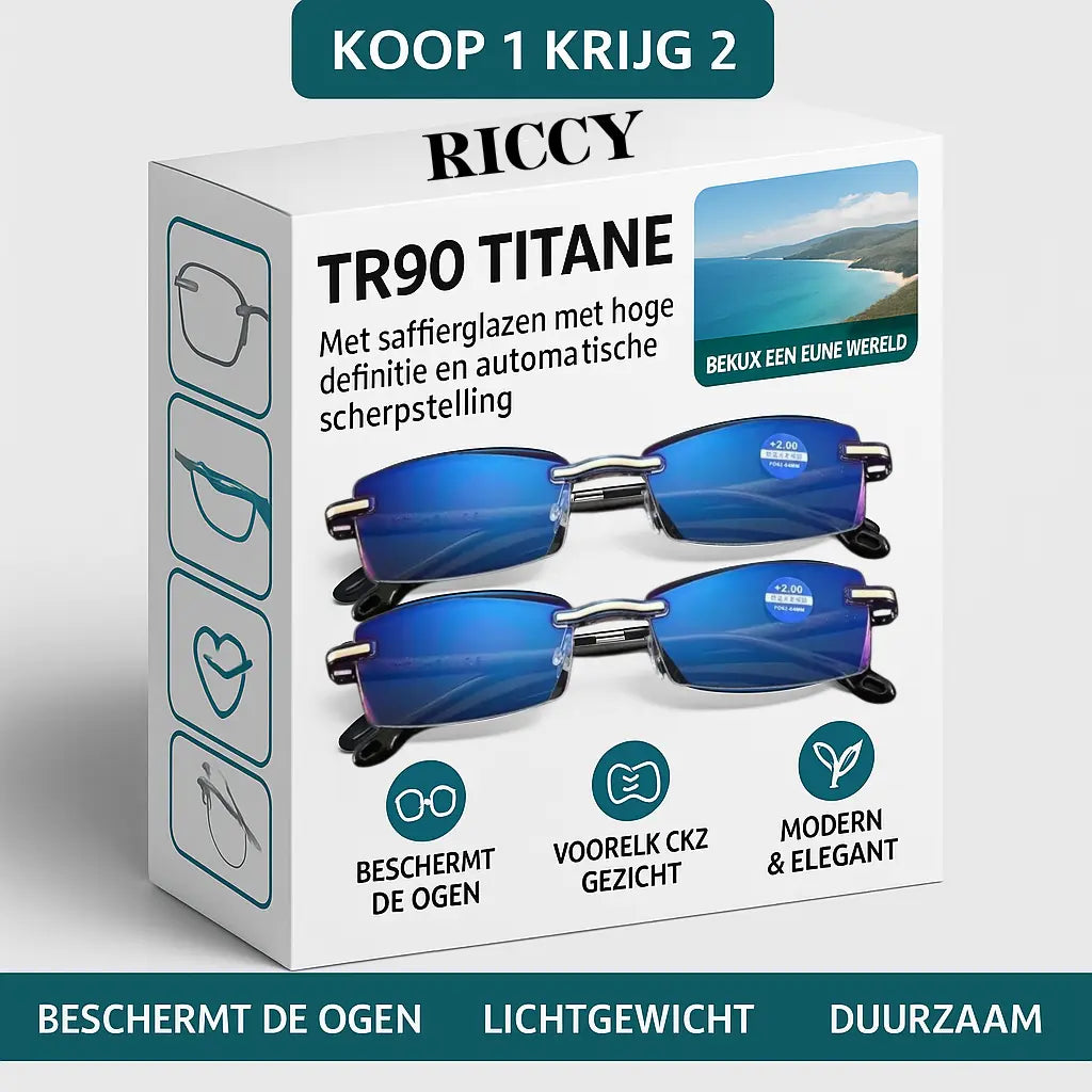 [KOOP 1 KRIJG 2] Slimme TR90 Brillen - Oogverlichting (Unisex)