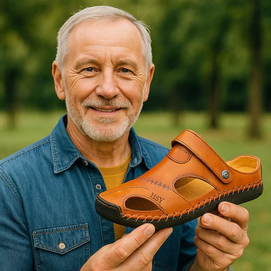 OrthoFlex Leren Sandalen | RusticWalk