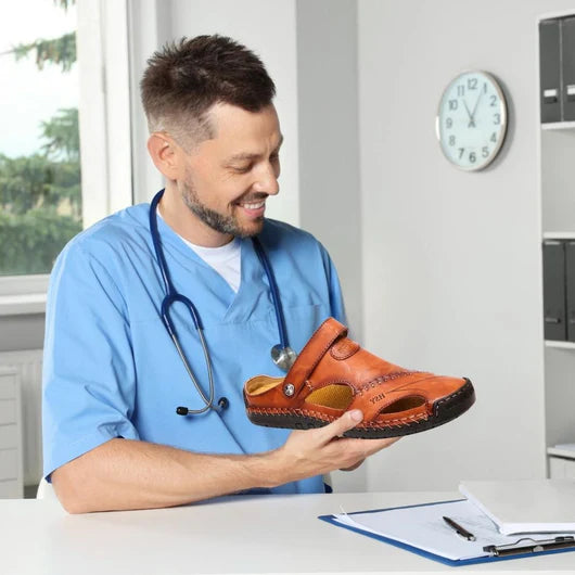 OrthoFlex Leren Sandalen | RusticWalk