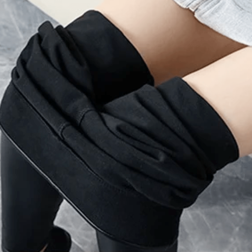 CurveLux | Legging in Fluweelachtig Leer