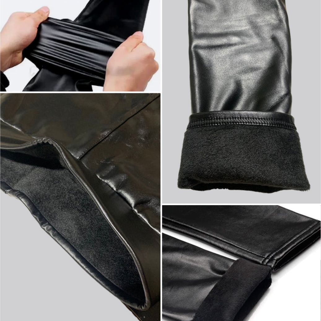 CurveLux | Legging in Fluweelachtig Leer