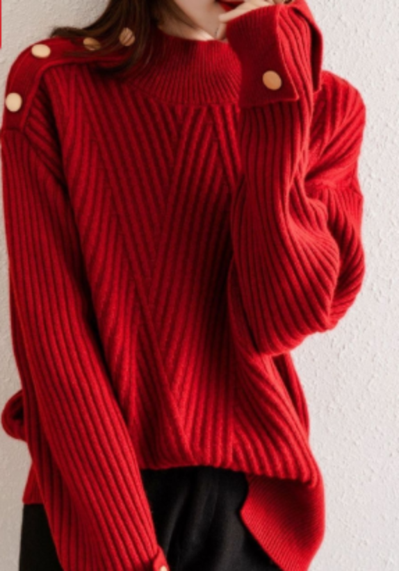 Pull Cleo | Herenpul met hoge kraag